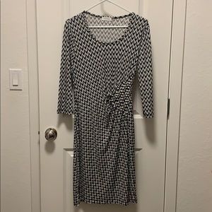 Calvin Klein Dress black and white 3/4 sleeve